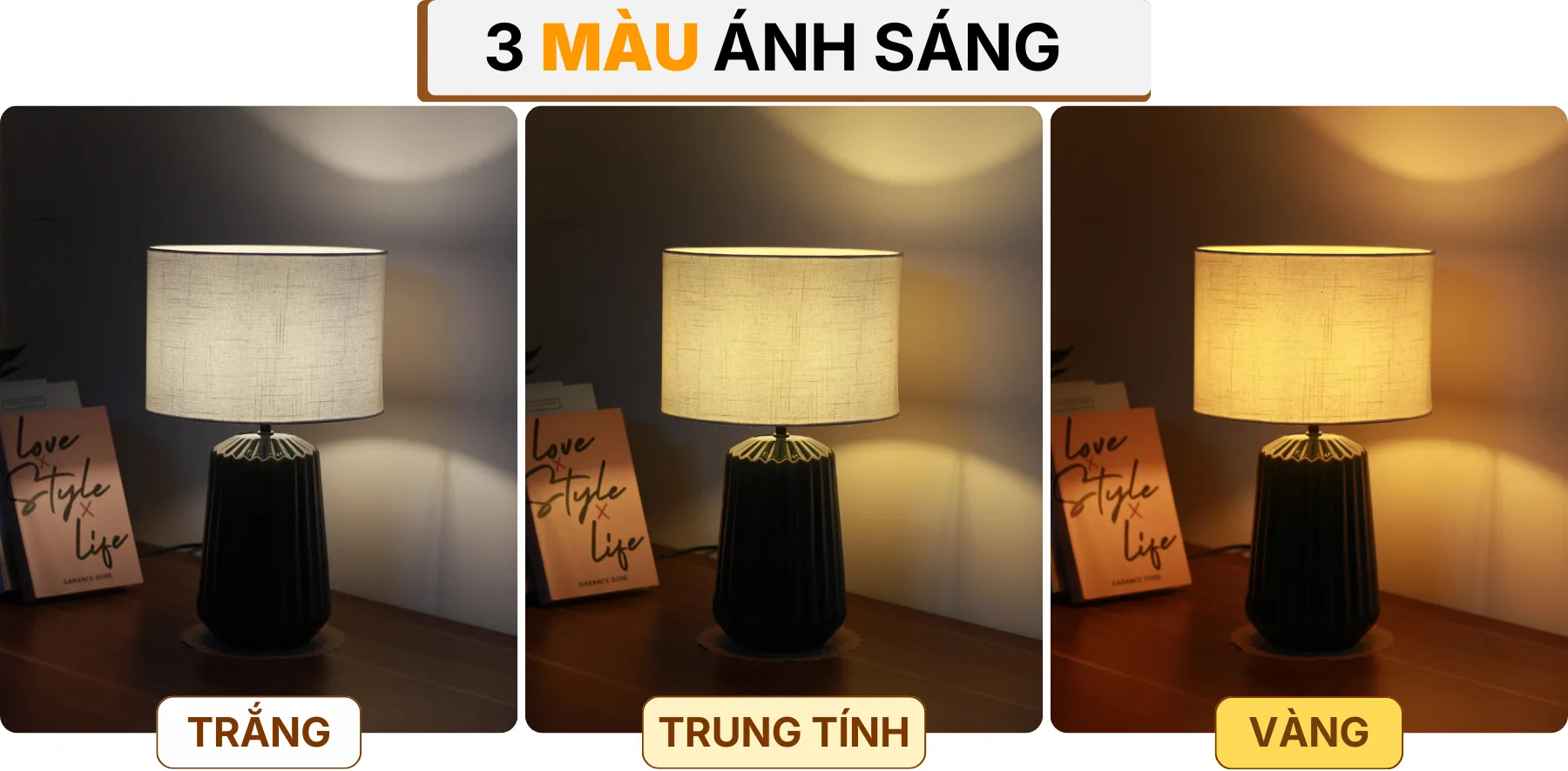 4. HIỆU ỨNG ÁNH SÁNG ĐÈN NGỦ ĐỂ BÀN S17