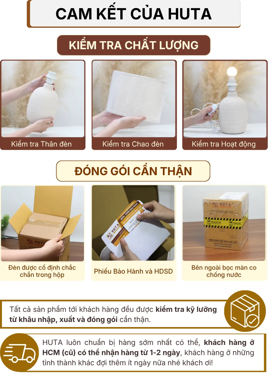 7. CHÍNH SÁCH BẢO HÀNH VÀ CAM KẾT CỦA HUTA