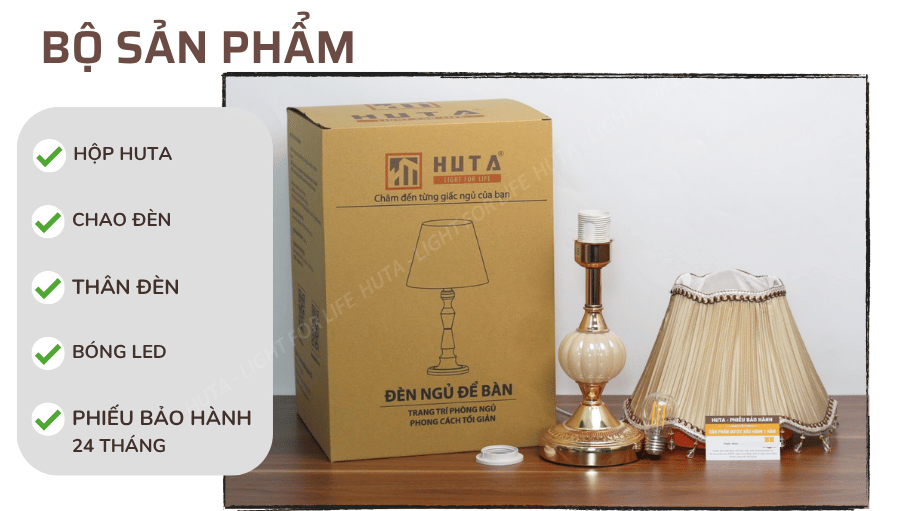 5. Chính sách bảo hành đèn ngủ để bàn HUTA