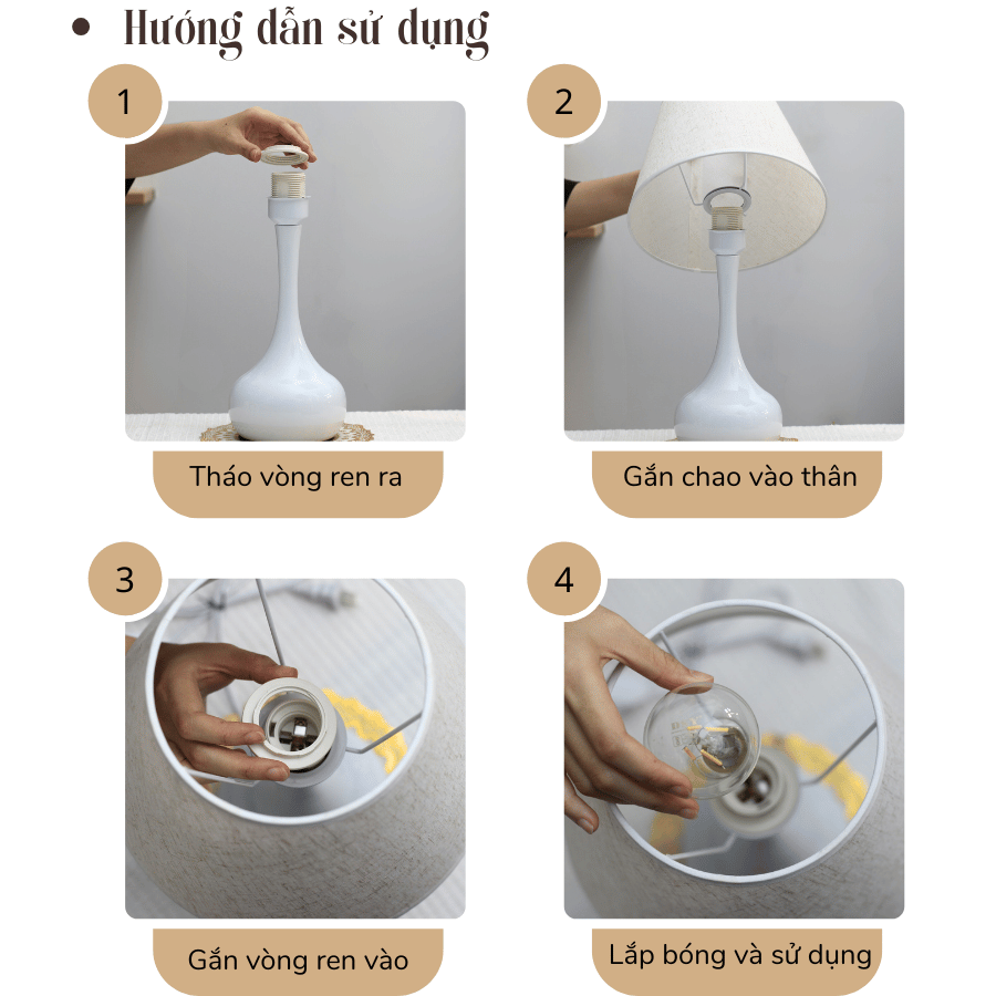 3. Đèn ngủ để bàn mã T3 sử dụng như thế nào?