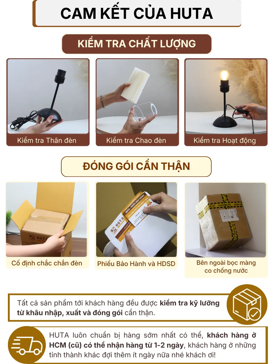 7. CHÍNH SÁCH BẢO HÀNH VÀ CAM KẾT CỦA HUTA