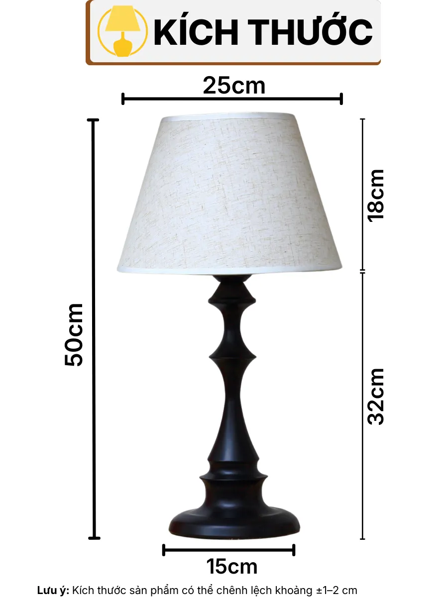 THÔNG SỐ KỸ THUẬT ĐÈN NGỦ ĐỂ BÀN T2