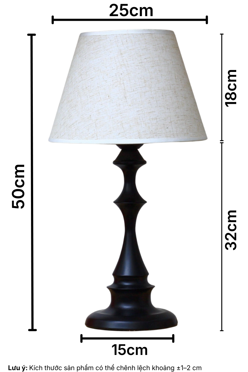 3. THÔNG SỐ KỸ THUẬT ĐÈN NGỦ ĐỂ BÀN T2