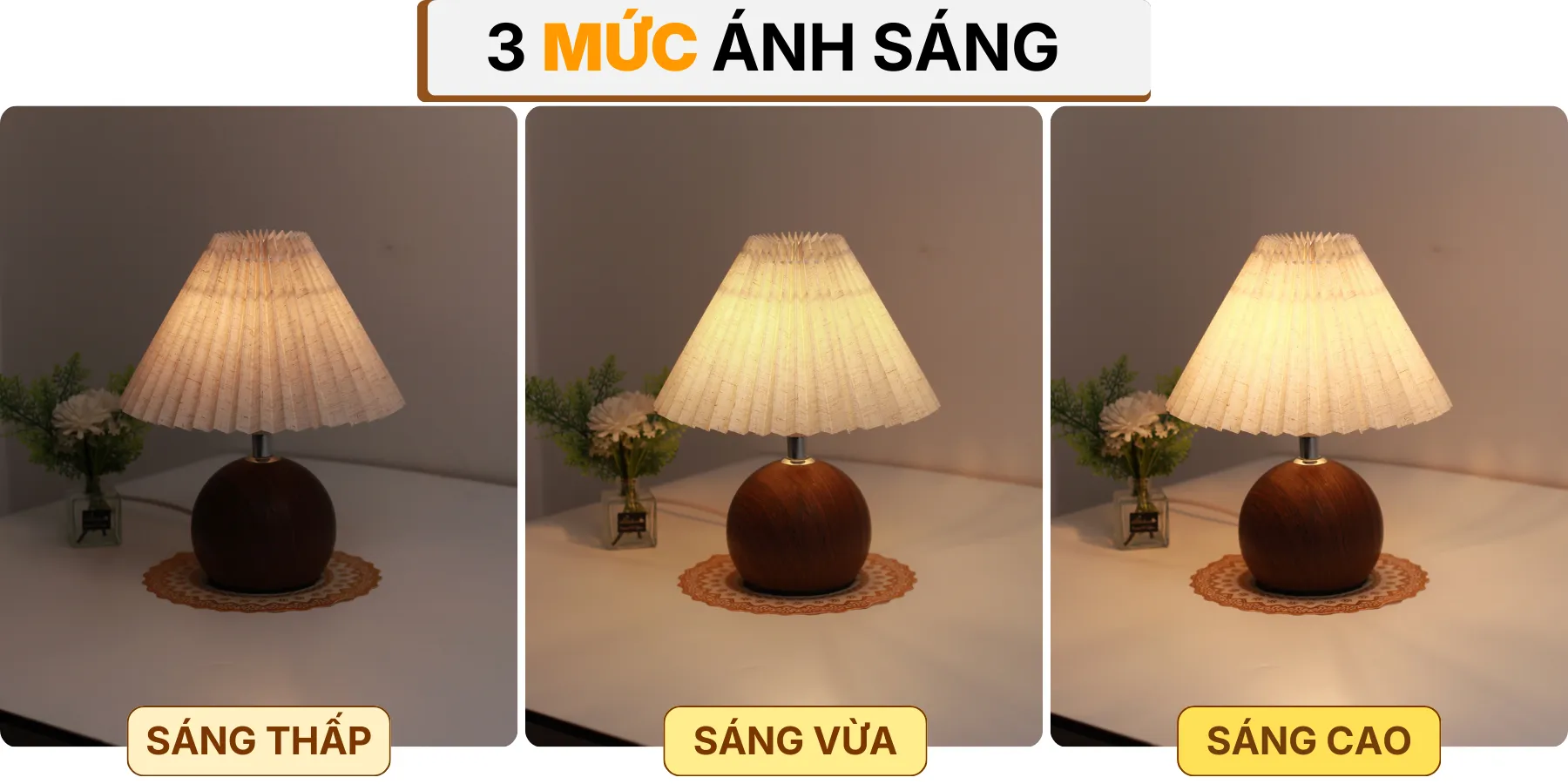 4. HIỆU ỨNG ÁNH SÁNG ĐÈN NGỦ ĐỂ BÀN T8