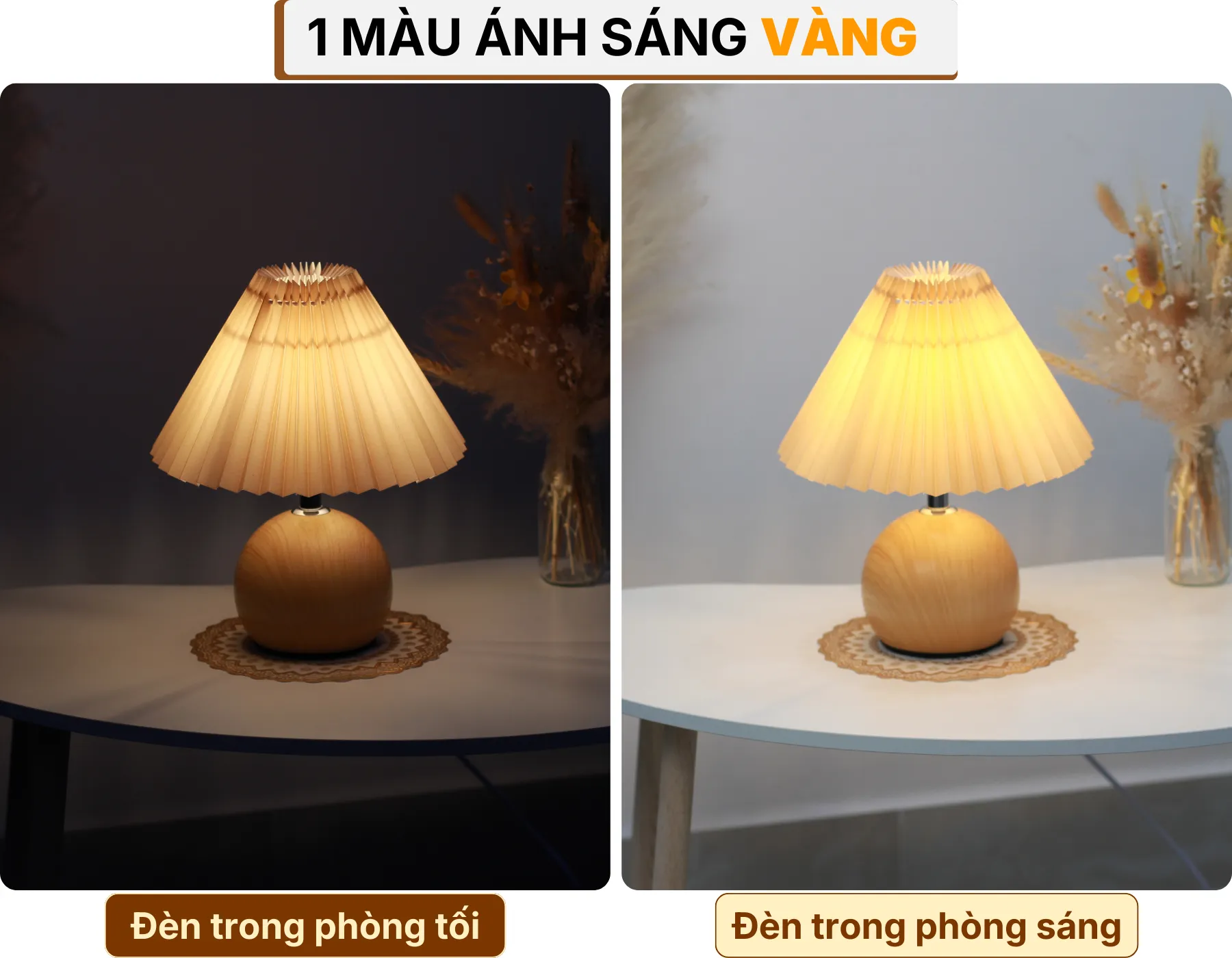 4. HIỆU ỨNG ÁNH SÁNG ĐÈN NGỦ ĐỂ BÀN T8