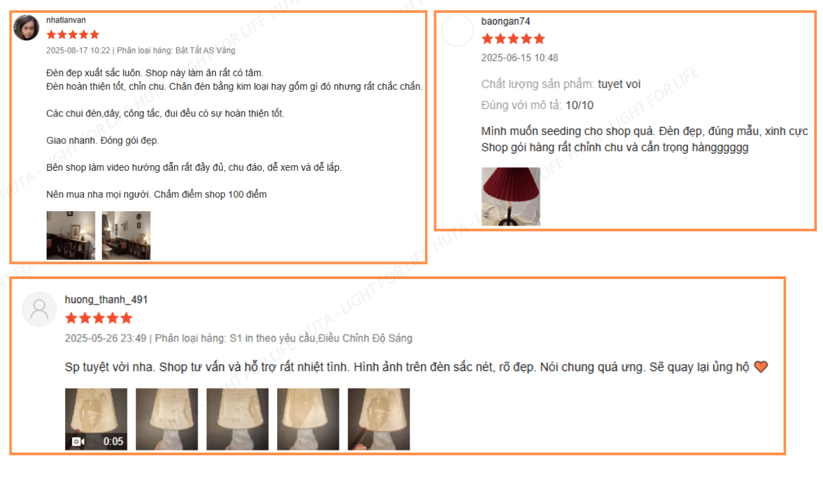 4. Đèn ngủ để bàn HUTA được ưa chuộng như thế nào?