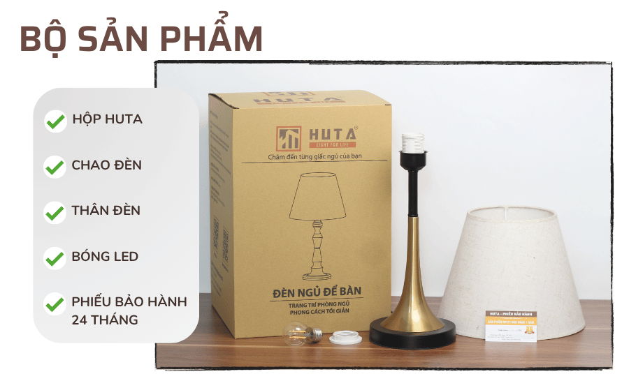 5. Chính sách bảo hành đèn ngủ để bàn HUTA