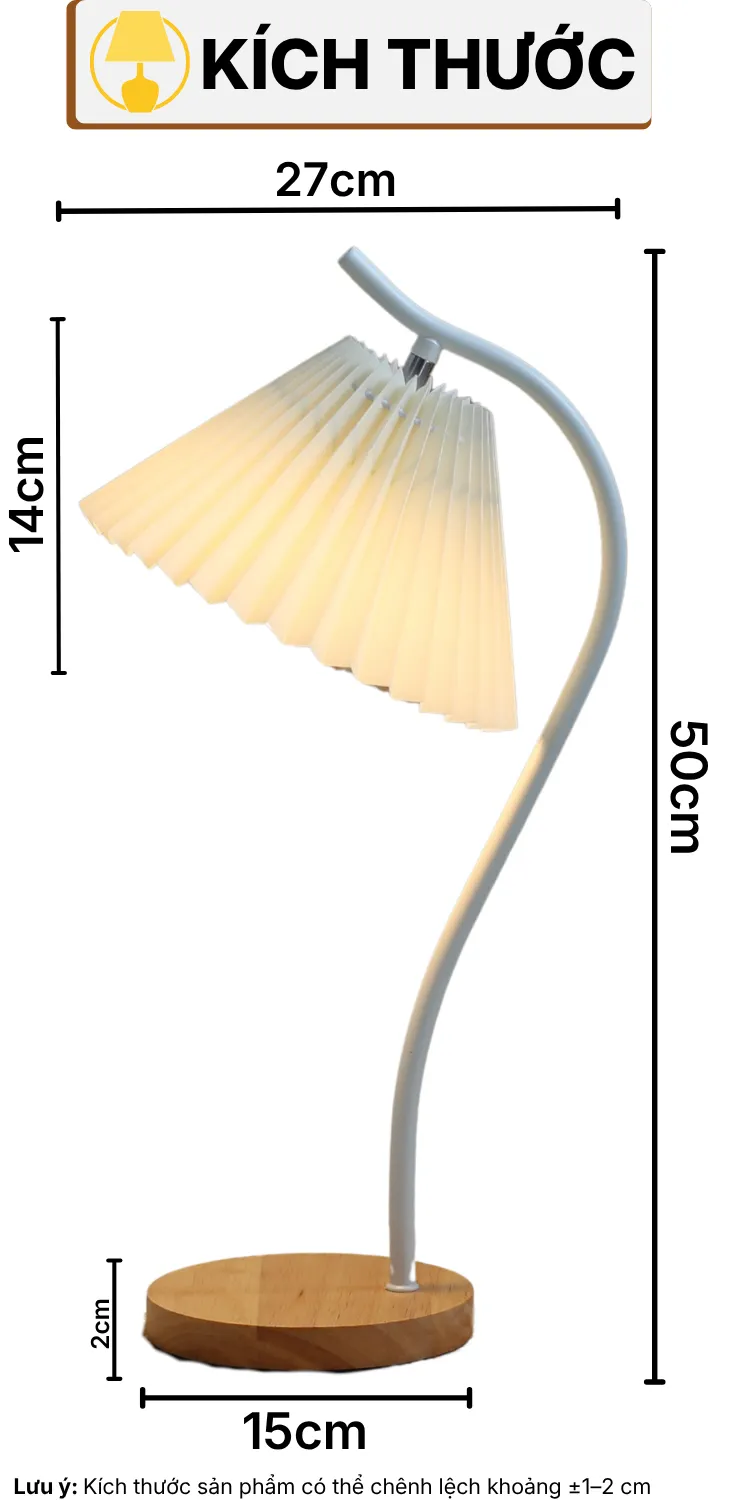 THÔNG SỐ KỸ THUẬT ĐÈN NGỦ ĐỂ BÀN T14
