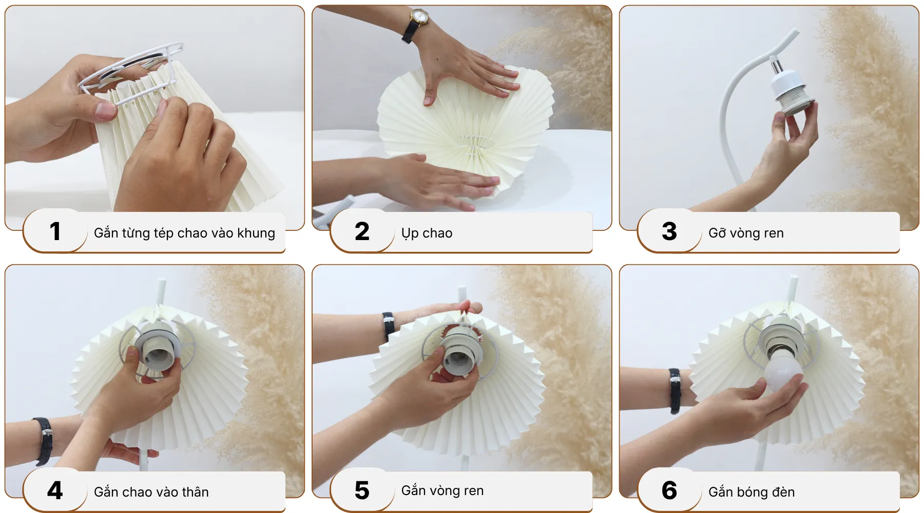 5. HƯỚNG DẪN LẮP RÁP ĐÈN NGỦ ĐỂ BÀN T14