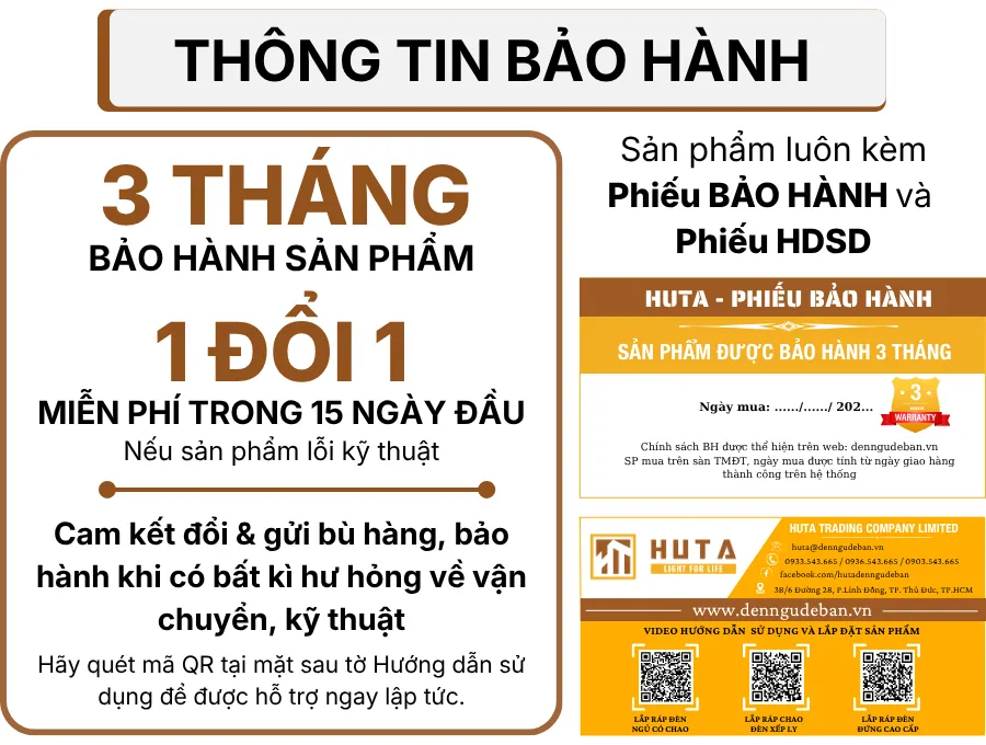 7. CHÍNH SÁCH BẢO HÀNH VÀ CAM KẾT CỦA HUTA