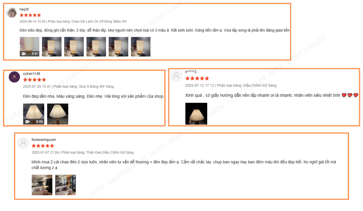 4. Đèn ngủ để bàn HUTA được ưa chuộng như thế nào?