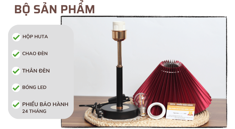 5. Chính sách bảo hành đèn ngủ để bàn HUTA