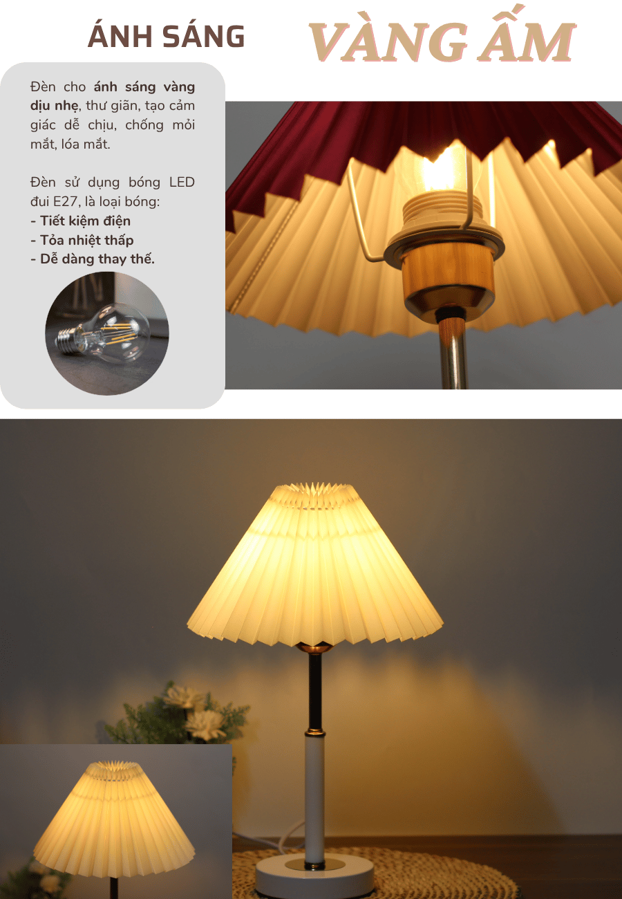 2. Thông số kĩ thuật đèn ngủ để bàn mã T9