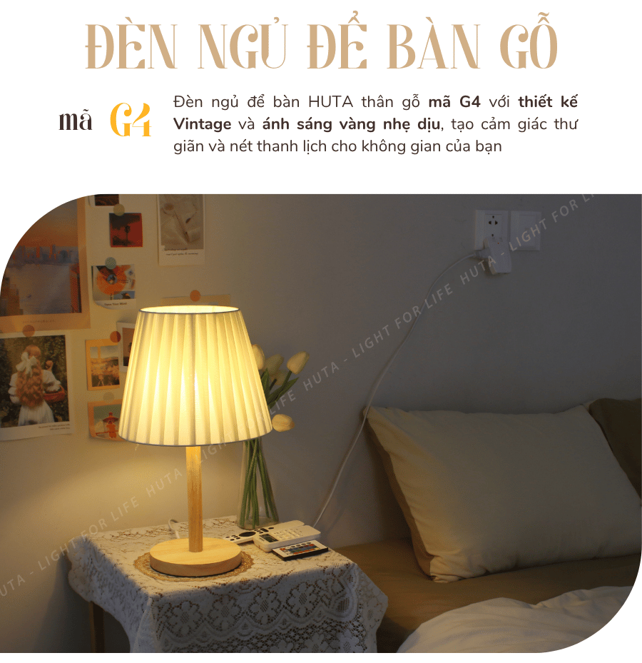 1. Đèn ngủ để bàn mã G4 có gì nổi bật?