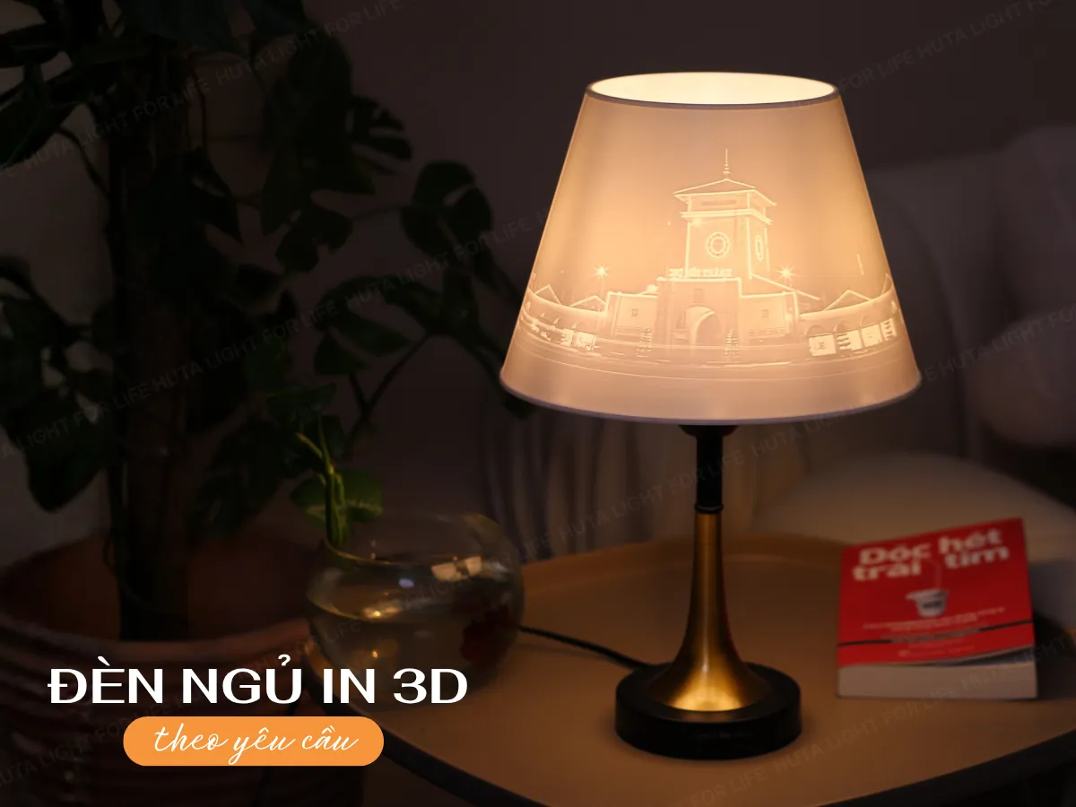 Đèn Ngủ In 3D HUTA Light For Life T5 Decor Phòng Ngủ, Điều Chỉnh Độ Sáng, In Ảnh Theo Yêu Cầu