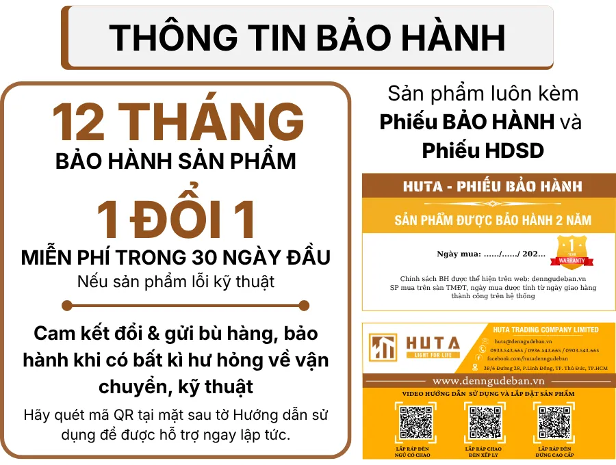 6. CHÍNH SÁCH BẢO HÀNH VÀ CAM KẾT CỦA HUTA