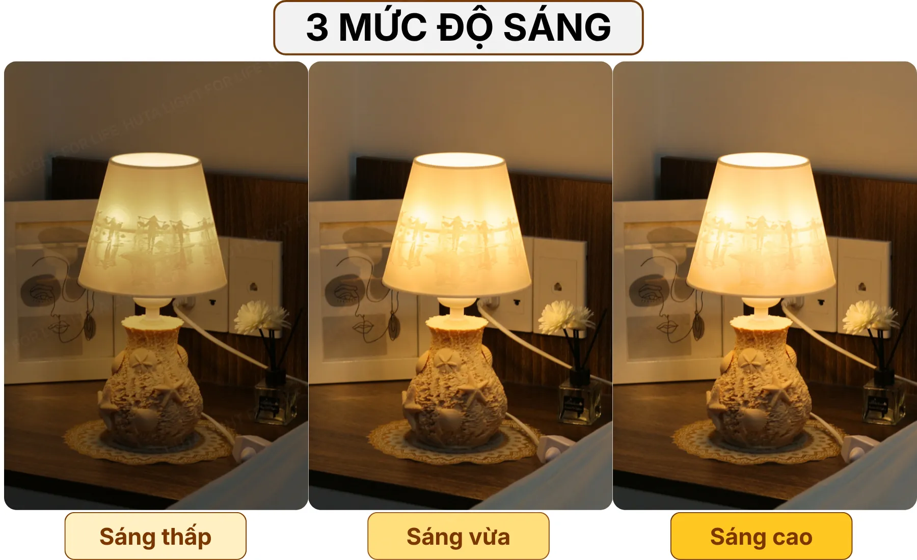 4. HIỆU ỨNG ÁNH SÁNG ĐÈN NGỦ IN 3D NS