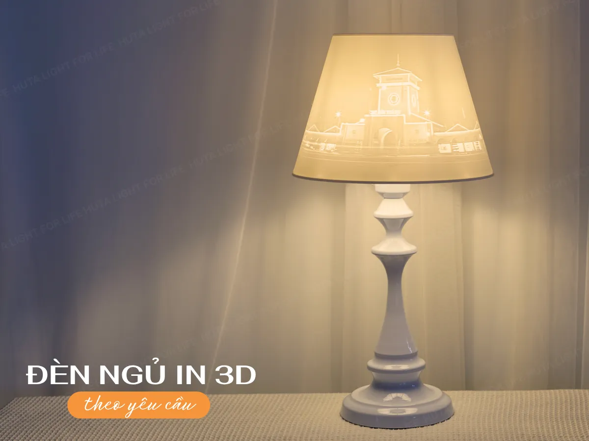 Đèn Ngủ In 3D HUTA Light For Life T2 Decor Phòng Ngủ, Điều Chỉnh Độ Sáng, In Ảnh Theo Yêu Cầu