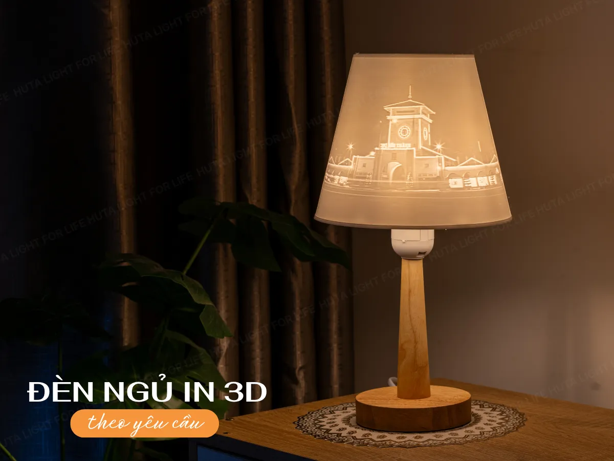 Đèn Ngủ In 3D HUTA Light For Life G2 Decor Phòng Ngủ, Điều Chỉnh Độ Sáng, In Ảnh Theo Yêu Cầu