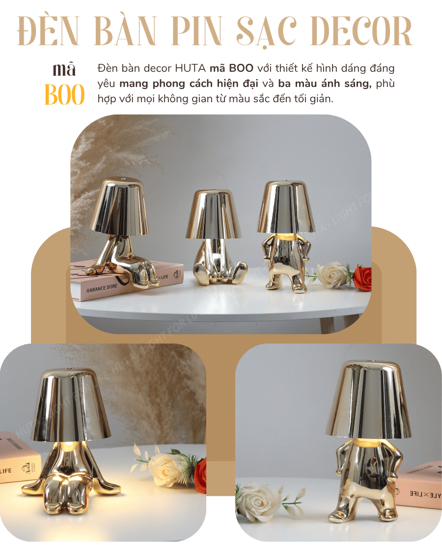1. Đèn bàn trang trí mã BOO có gì nổi bật?