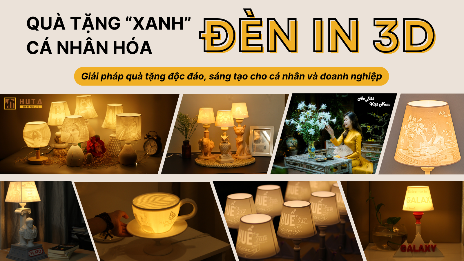 Đèn in 3D theo yêu cầu HUTA