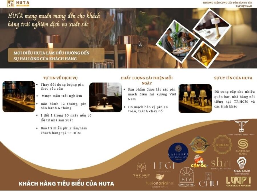 HUTA Bảo Trì Đèn Bàn Nhà Hàng Tại Satsuma House - Thảo Điền, Quận 2