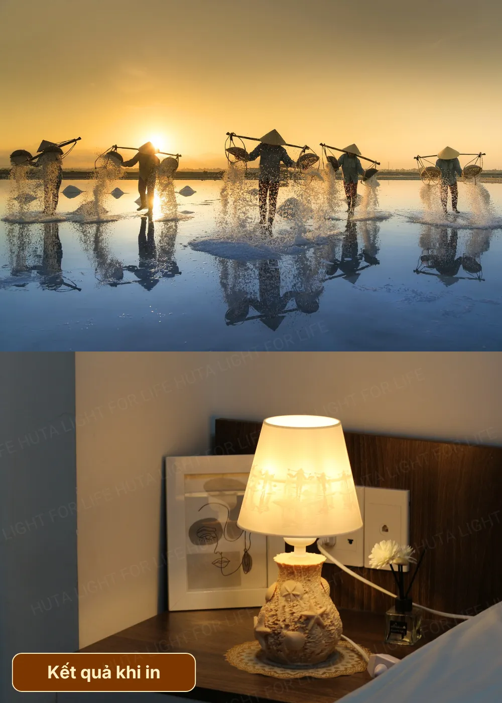 2. Ứng dụng của Lithophane trong đèn ngủ 3D của HUTA