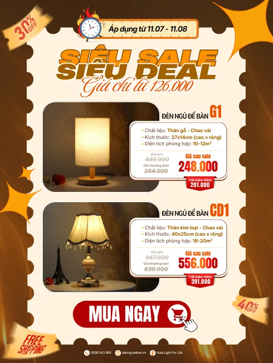 SIÊU SALE SIÊU DEAL - HUTA LIGHT FOR LIFE