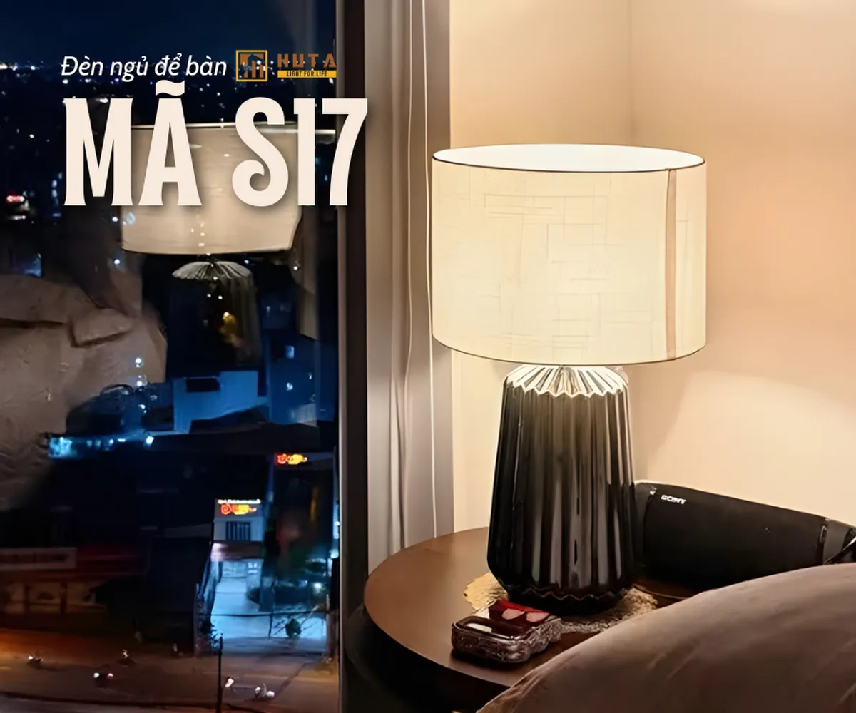 Đèn Ngủ Để bàn HUTA Light For Life Thân Gốm Sứ Mã S17
