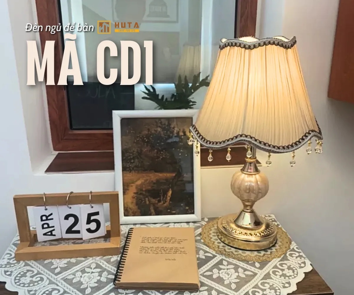 Đèn Ngủ Để bàn HUTA Light For Life Thân Kim Loại Mã CD1