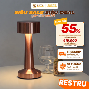 Đèn Bàn Cảm Ứng Hiện Đại HUTA Light For Life RESTRU Chạm Cảm Ứng, Kim Loại Sơn Tĩnh Điện