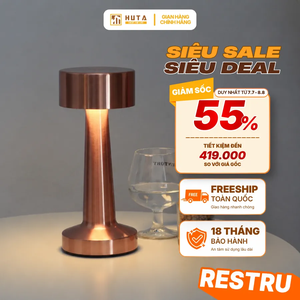 Đèn Bàn Cảm Ứng Hiện Đại HUTA Light For Life RESTRU Chạm Cảm Ứng, Kim Loại Sơn Tĩnh Điện