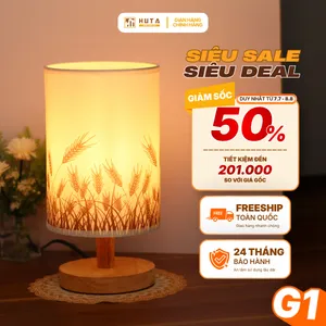 Đèn Ngủ Để Bàn HUTA Light For Life G1 Điều Chỉnh Độ Sáng, Ánh Sáng Vàng Ấm, Đầu Cắm 2 Chấu 220V
