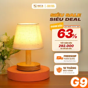 Đèn Ngủ Để Bàn Gỗ HUTA Light For Life G9 Đầu Cắm USB, Decor Phòng Ngủ, Dải Led Ánh Sáng Vàng