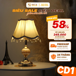 Đèn Ngủ Để Bàn HUTA Light For Life CD1 Điều Chỉnh Độ Sáng, Bóng Led Sáng Vàng Tiết Kiệm Điện Năng