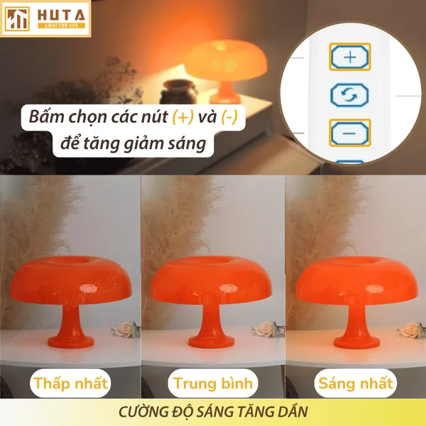 Đèn Bàn Trang Trí HUTA Light For Life LUMO Decor Phòng, Điều Chỉnh Độ Sáng