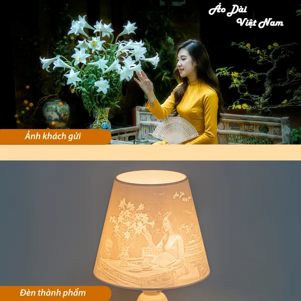 Đèn Ngủ 3D Nghêu Sò HUTA Light For Life N1 Chao In Ảnh Theo Yêu Cầu, Hoạt Hình, Thuyền Buồm, Đồng Quê Trang Trí Phòng Ngủ
