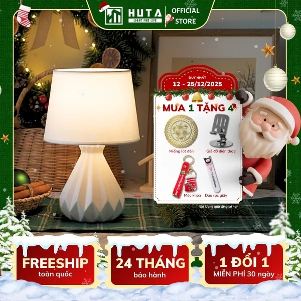 Đèn Ngủ Để Bàn HUTA Light For Life S13 Điều Chỉnh Độ Sáng, Ánh Sáng Vàng, Bảo Hành 24 Tháng