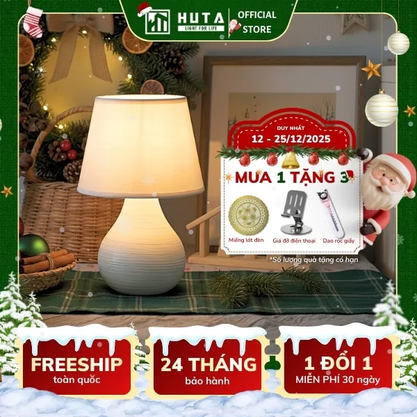 Đèn Ngủ Để Bàn HUTA Light For Life S1 Điều Chỉnh Độ Sáng, Ánh Sáng Vàng, Bảo Hành 24 Tháng