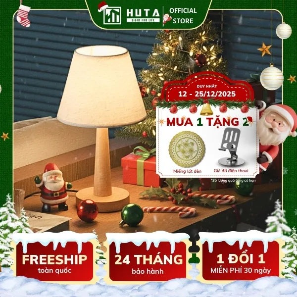 Đèn Ngủ Để Bàn HUTA Light For Life G2 Điều Chỉnh Độ Sáng, Ánh Sáng Vàng, Bảo Hành 24 Tháng