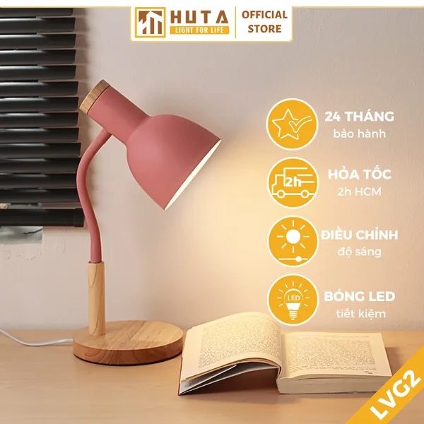 Đèn Bàn Học HUTA Light For Life LVG02 Bóng Led 3 Màu Sáng, Decor Phòng, Đèn Bàn Làm Việc