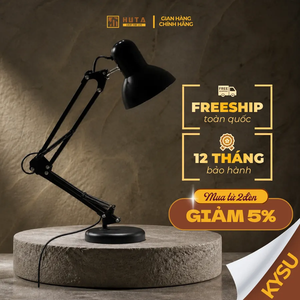 Đèn Bàn Làm Việc HUTA Light For Life KYSU1 Kiểu Dáng Pixar, Khớp Nối Điều Chỉnh