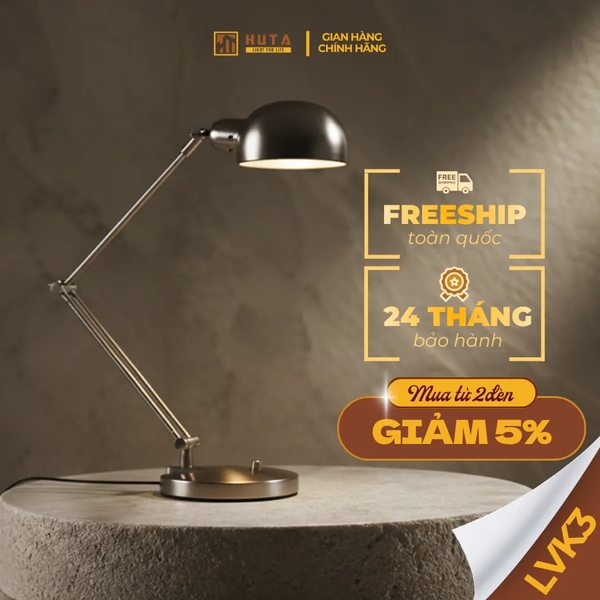 Đèn Bàn Học HUTA Light For Life LVK3 Bóng Led 3 Màu Sáng, Bảo Hành 24 Tháng