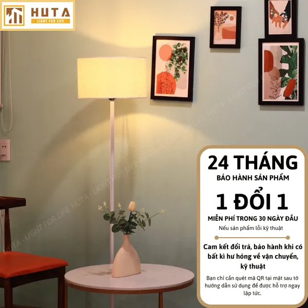 Đèn Cây Đứng HUTA Light For Life KT04 Thân Kim Loại, Điều Chỉnh Ánh Sáng Vàng