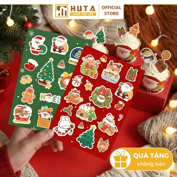 [MKB GIFT] Quà tặng từ thương hiệu HUTA LIGHT FOR LIFE Sticker - Noel dễ thương, trang trí Giáng Sinh