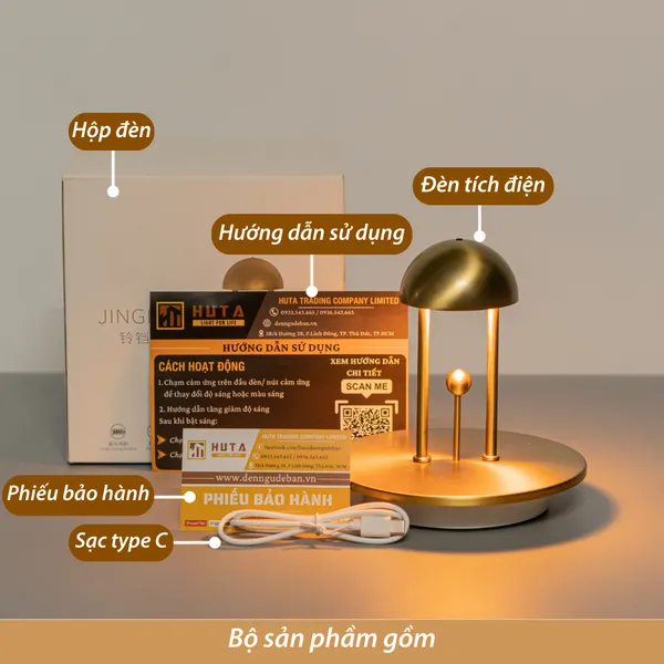 Đèn Bàn Led Quầy Bar, Nhà Hàng Pin Sạc Tích Điện Mã RESCHUONG