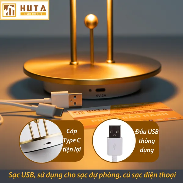 Đèn Bàn Led Quầy Bar, Nhà Hàng Pin Sạc Tích Điện Mã RESCHUONG