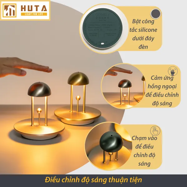 Đèn Bàn Led Quầy Bar, Nhà Hàng Pin Sạc Tích Điện Mã RESCHUONG