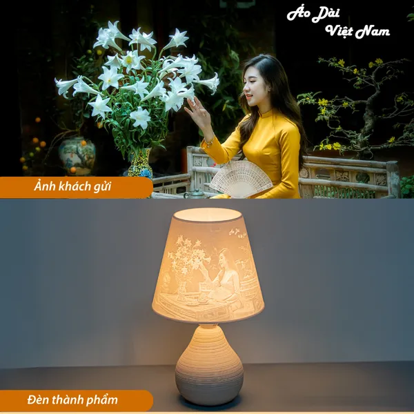 Đèn Ngủ Để Bàn 3D HUTA Light For Life S1 In Ảnh Theo Yêu Cầu Decor Phòng Ngủ, Điều Chỉnh Độ Sáng, Ánh Sáng Vàng