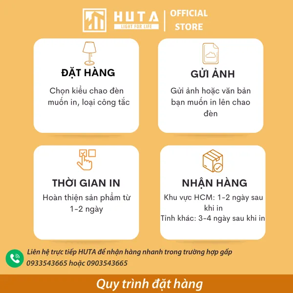 Đèn Ngủ Để Bàn 3D HUTA Light For Life S1 In Ảnh Theo Yêu Cầu Decor Phòng Ngủ, Điều Chỉnh Độ Sáng, Ánh Sáng Vàng